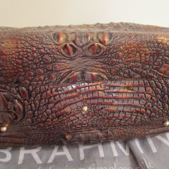 Brahmin Faye Tri-Texture Fall Tortoise Satchel - Picture 5 of 14